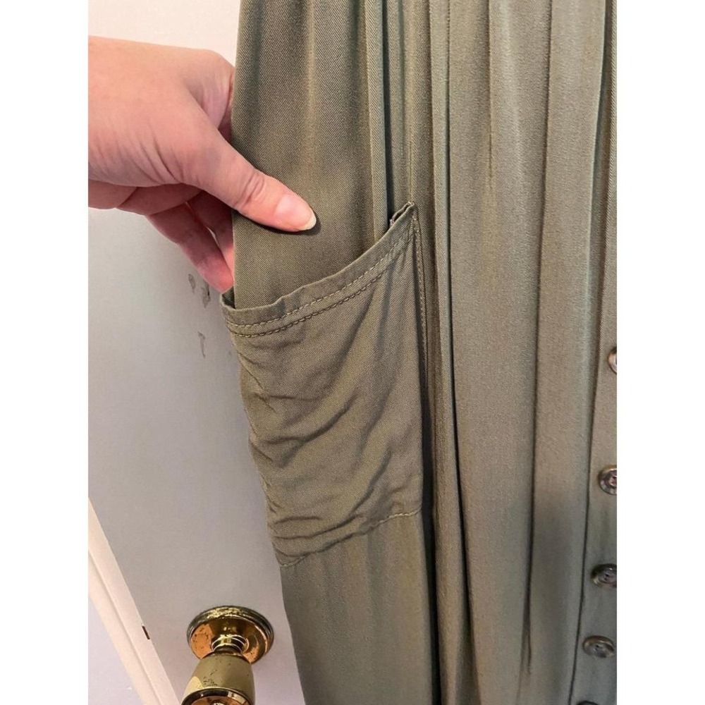Angashion (Amazon) Army Green Sleeveless Dress Size Large NWOT - Picture 3 of 6